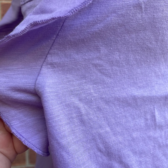 Jessica Simpson NWT Purple Ruffle Short Sleeve Shirt (Small) - Picture 6 of 9